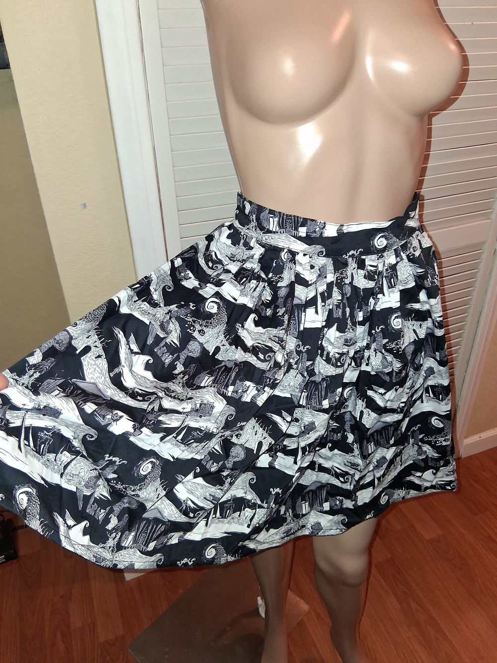 Official Disney The Nightmare Before Christmas Pleated Skirt with Pockets